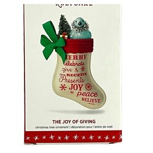 Hallmark The Joy of Giving stocking ornament